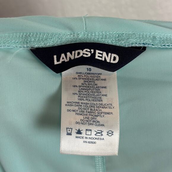 Lands' End Women's Blue Gingham Quick Dry Active Swim Skort Size 10 - Picture 4 of 4